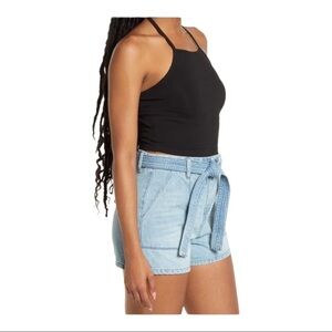 BP White Halter Crop Top Size XS